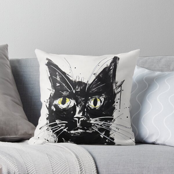 Item preview, Eccentric Cat: Unique Black and White Graphic designed and sold by Piotrek0001.