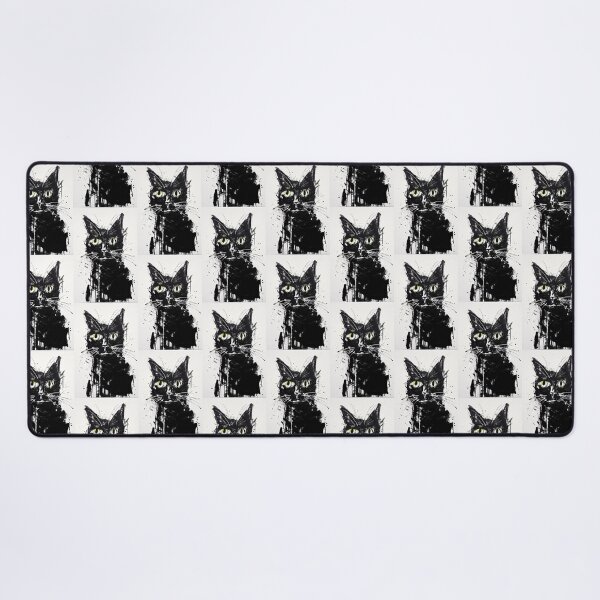 Item preview, Eccentric Cat: Unique Black and White Graphic designed and sold by Piotrek0001.