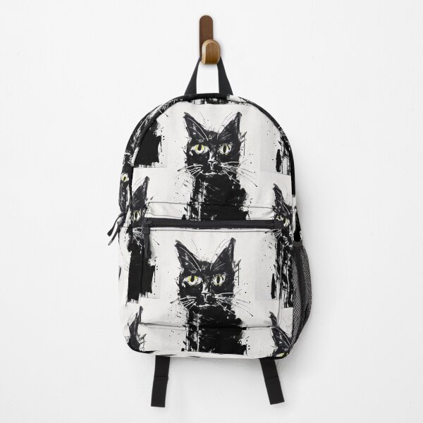 Item preview, Eccentric Cat: Unique Black and White Graphic designed and sold by Piotrek0001.