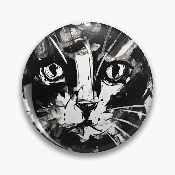 Item preview, Eccentric Cat: Unique Black and White Graphic designed and sold by Piotrek0001.