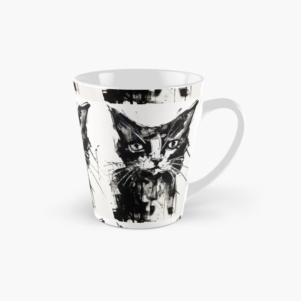 Item preview, Eccentric Cat: Unique Black and White Graphic designed and sold by Piotrek0001.