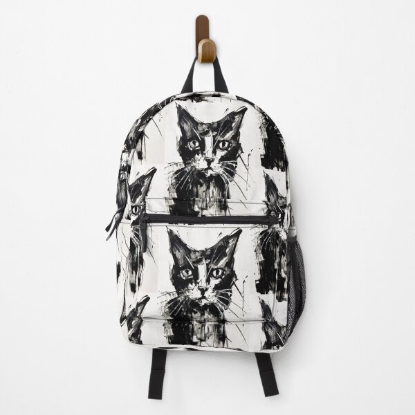 Item preview, Eccentric Cat: Unique Black and White Graphic designed and sold by Piotrek0001.