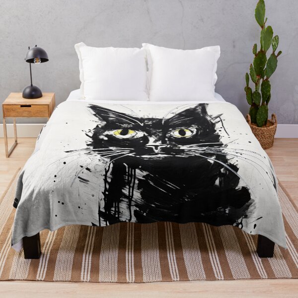 Item preview, Eccentric Cat: Unique Black and White Graphic designed and sold by Piotrek0001.