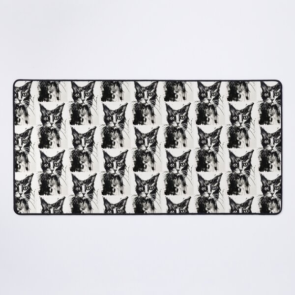 Item preview, Eccentric Cat: Unique Black and White Graphic designed and sold by Piotrek0001.