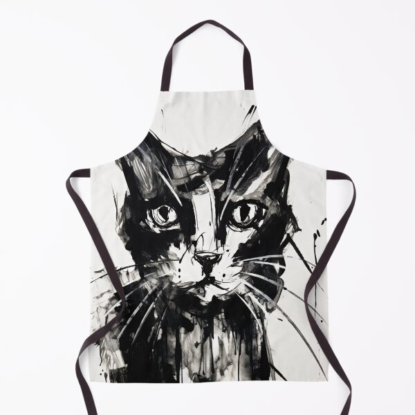 Item preview, Eccentric Cat: Unique Black and White Graphic designed and sold by Piotrek0001.