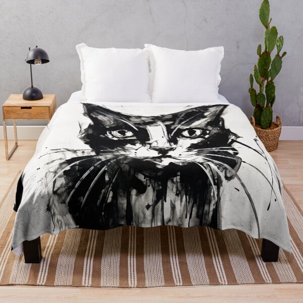 Item preview, Eccentric Cat: Unique Black and White Graphic designed and sold by Piotrek0001.