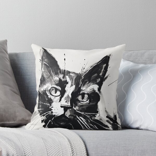 Item preview, Eccentric Cat: Unique Black and White Graphic designed and sold by Piotrek0001.