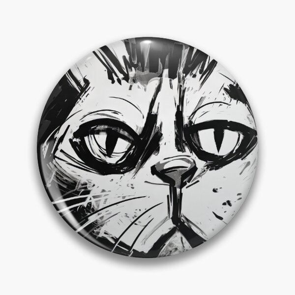Item preview, Eccentric Cat: Unique Black and White Graphic designed and sold by Piotrek0001.