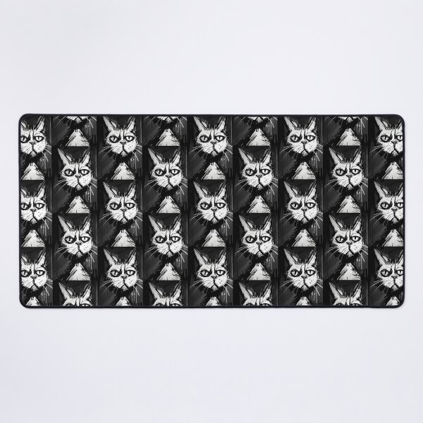 Item preview, Eccentric Cat: Unique Black and White Graphic designed and sold by Piotrek0001.