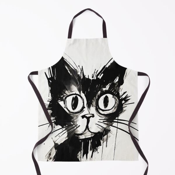 Item preview, Eccentric Cat: Unique Black and White Graphic designed and sold by Piotrek0001.