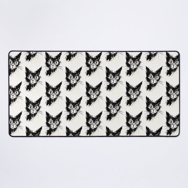 Item preview, Eccentric Cat: Unique Black and White Graphic designed and sold by Piotrek0001.