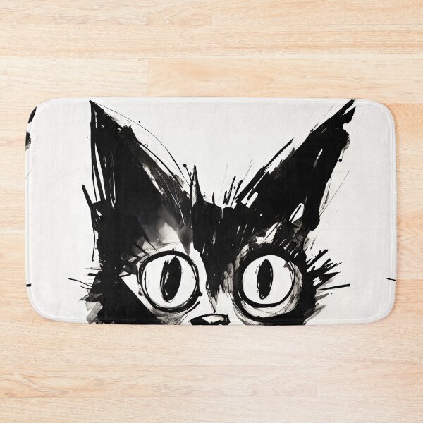Item preview, Eccentric Cat: Unique Black and White Graphic designed and sold by Piotrek0001.