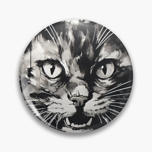 Item preview, Eccentric Cat: Unique Black and White Graphic designed and sold by Piotrek0001.