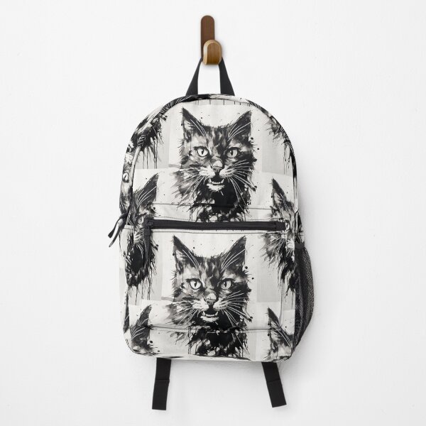 Item preview, Eccentric Cat: Unique Black and White Graphic designed and sold by Piotrek0001.