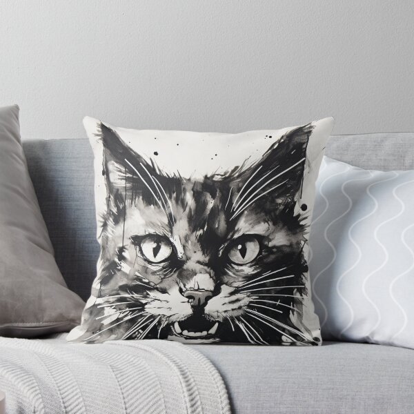 Item preview, Eccentric Cat: Unique Black and White Graphic designed and sold by Piotrek0001.