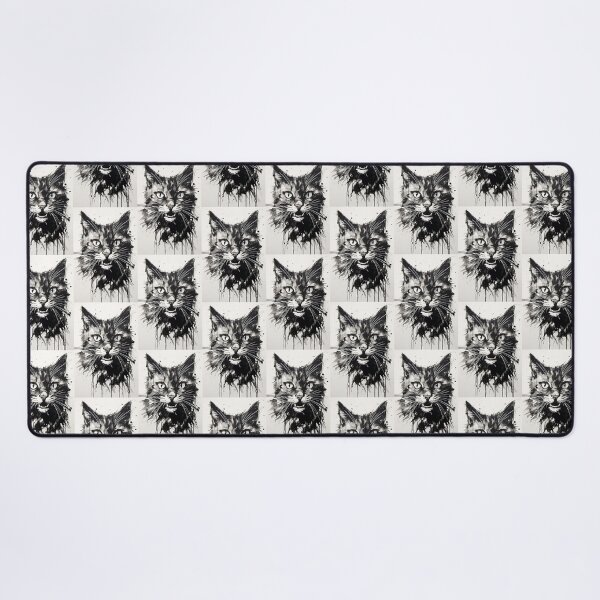 Item preview, Eccentric Cat: Unique Black and White Graphic designed and sold by Piotrek0001.