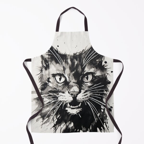Item preview, Eccentric Cat: Unique Black and White Graphic designed and sold by Piotrek0001.