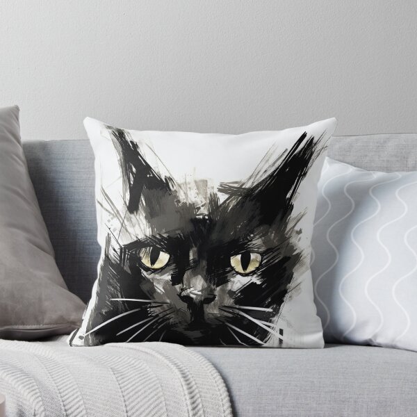 Item preview, Eccentric Cat: Unique Black and White Graphic designed and sold by Piotrek0001.