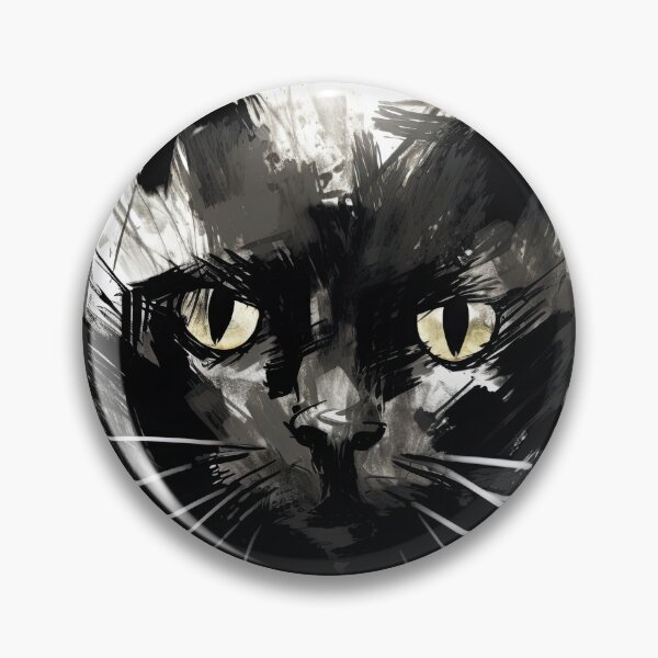 Item preview, Eccentric Cat: Unique Black and White Graphic designed and sold by Piotrek0001.