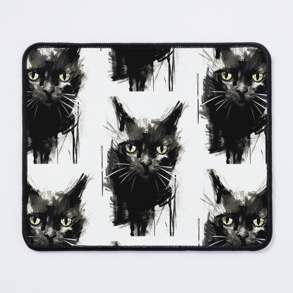 Item preview, Eccentric Cat: Unique Black and White Graphic designed and sold by Piotrek0001.