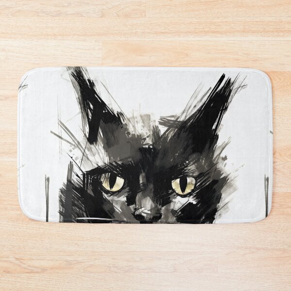 Item preview, Eccentric Cat: Unique Black and White Graphic designed and sold by Piotrek0001.