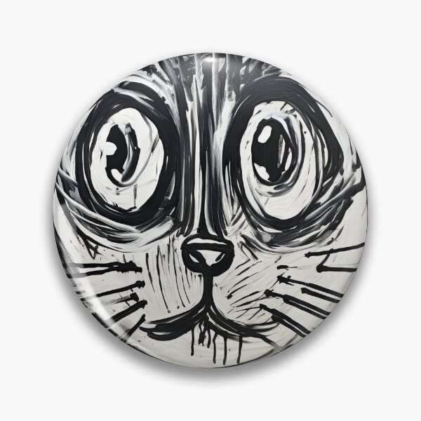 Item preview, Eccentric Cat: Unique Black and White Graphic designed and sold by Piotrek0001.