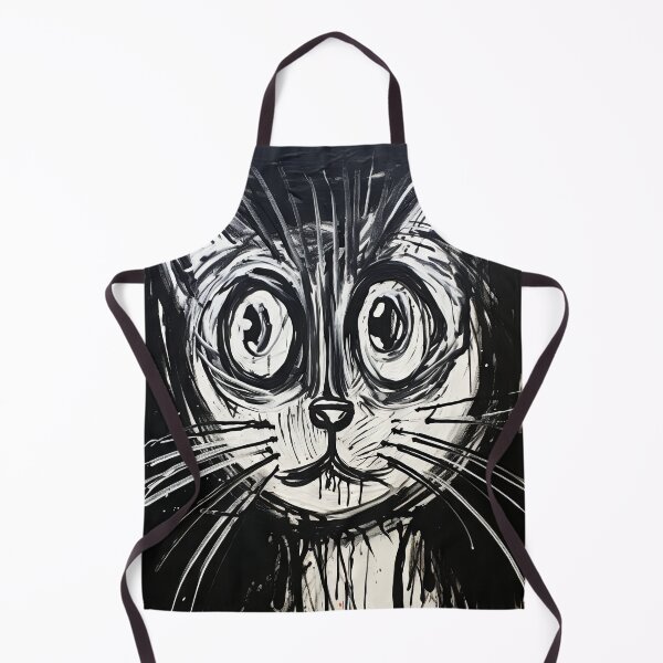 Item preview, Eccentric Cat: Unique Black and White Graphic designed and sold by Piotrek0001.