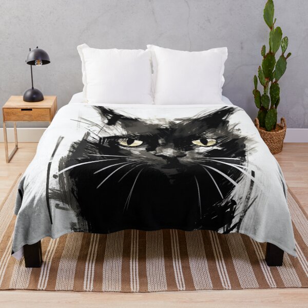 Item preview, Eccentric Cat: Unique Black and White Graphic designed and sold by Piotrek0001.