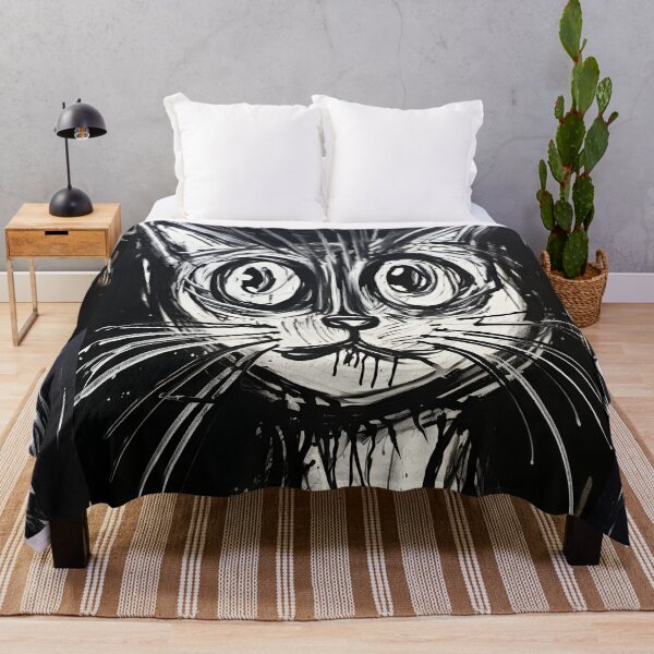 Item preview, Eccentric Cat: Unique Black and White Graphic designed and sold by Piotrek0001.