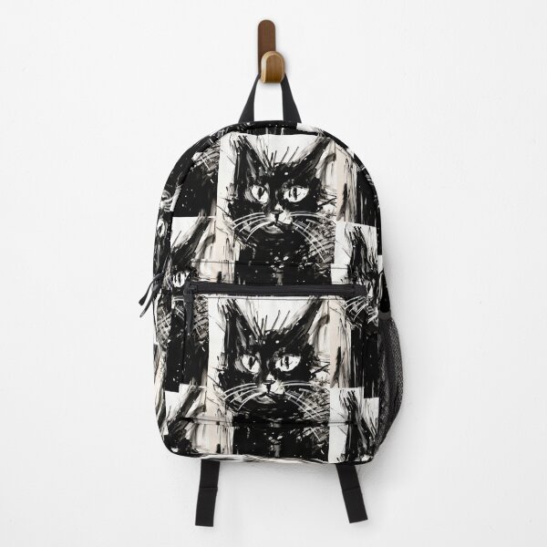Item preview, Eccentric Cat: Unique Black and White Graphic designed and sold by Piotrek0001.