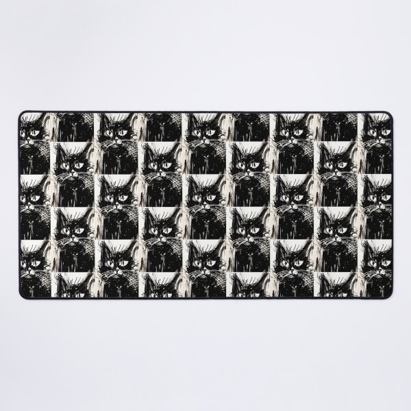Item preview, Eccentric Cat: Unique Black and White Graphic designed and sold by Piotrek0001.