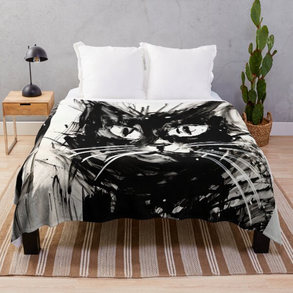 Item preview, Eccentric Cat: Unique Black and White Graphic designed and sold by Piotrek0001.