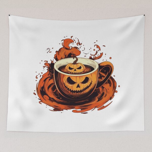 Item preview, Halloween Pumpkin Latte Drink Cup designed and sold by MeveyeZaz.