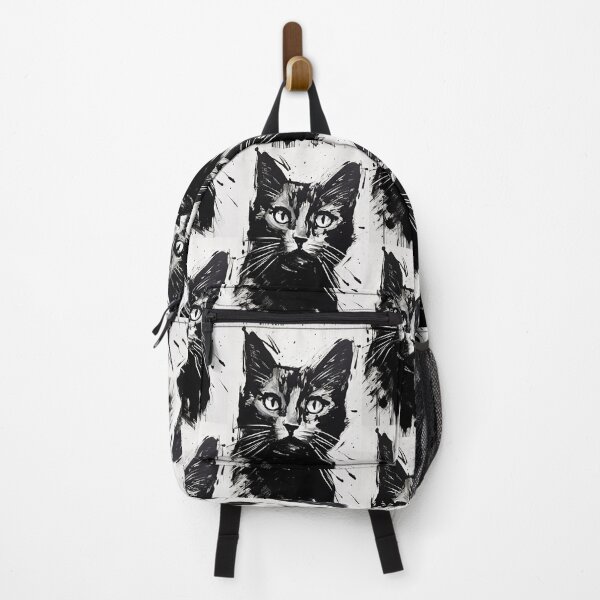 Item preview, Eccentric Cat: Unique Black and White Graphic designed and sold by Piotrek0001.