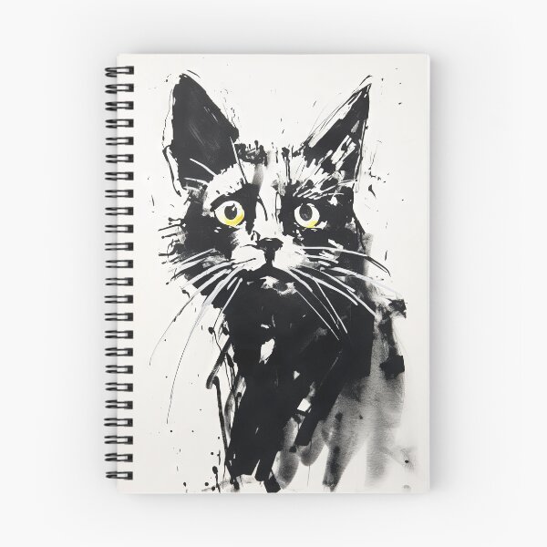 Item preview, Eccentric Cat: Unique Black and White Graphic designed and sold by Piotrek0001.