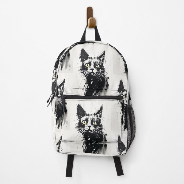 Item preview, Eccentric Cat: Unique Black and White Graphic designed and sold by Piotrek0001.