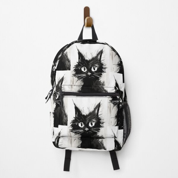 Item preview, Eccentric Cat: Unique Black and White Graphic designed and sold by Piotrek0001.