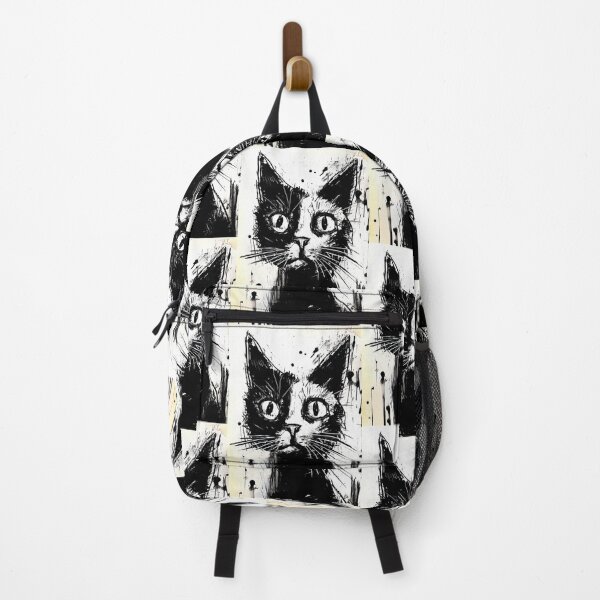 Item preview, Eccentric Cat: Unique Black and White Graphic designed and sold by Piotrek0001.