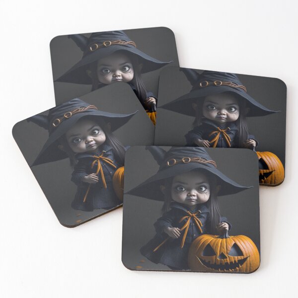 Item preview, Little scary witch with a pumpkin designed and sold by Nourch.