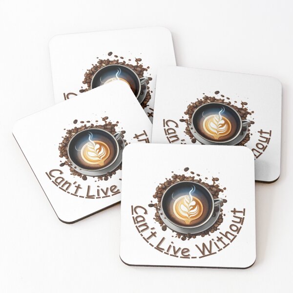 Item preview, Coffee Sticker, can't live without designed and sold by Printifacts.