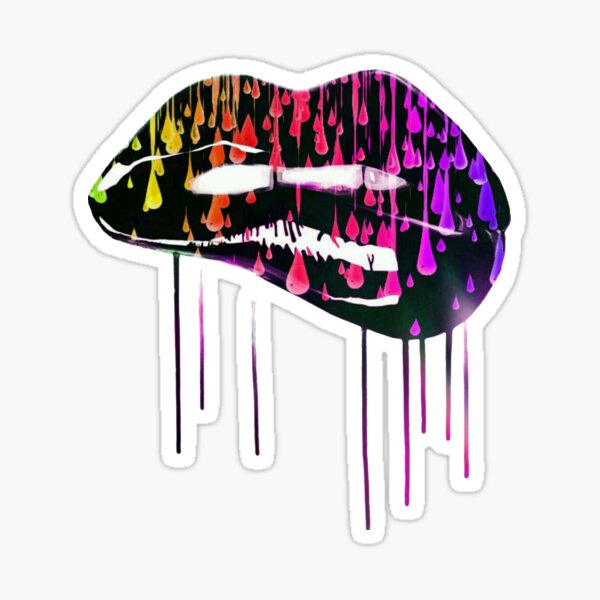 Item preview, Rainbow Drip Lips designed and sold by NocturnalRavers.
