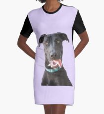 Happy Goofy Dog Graphic T-Shirt Dress