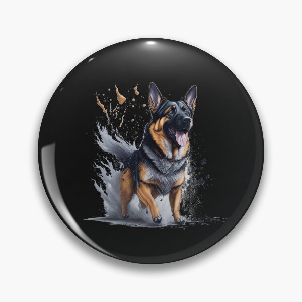 Item preview, German shepherd runs happily designed and sold by BaliamShop.