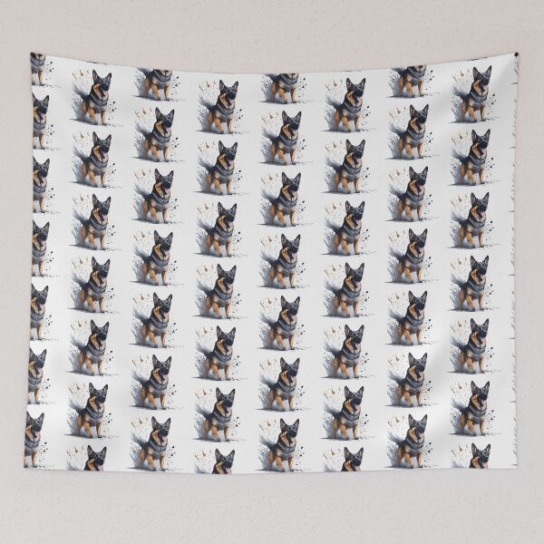 Item preview, German shepherd runs happily designed and sold by BaliamShop.