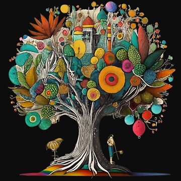 Artwork thumbnail, tree "life" in a single continuous line. by zubiaqureshi