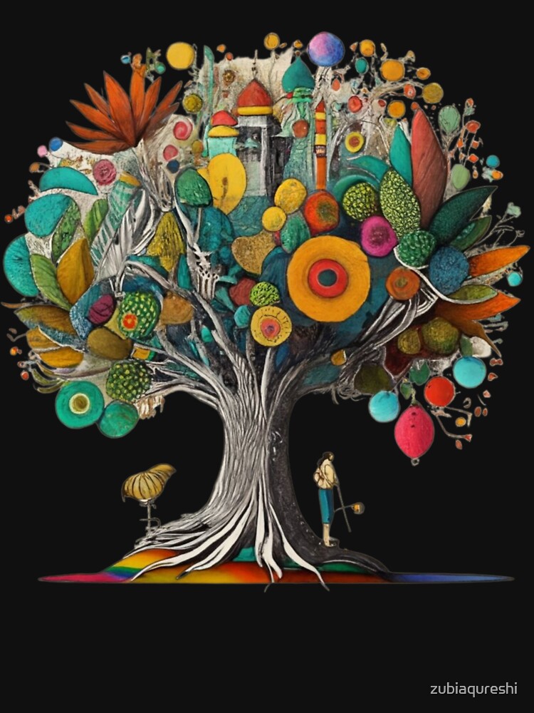 Thumbnail 7 of 7, Essential T-Shirt, tree "life" in a single continuous line. designed and sold by zubiaqureshi.