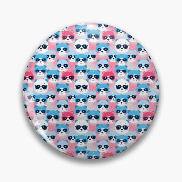 Item preview, Blue and Pink Cute Panda Composite Overlay Pattern #1 designed and sold by ARTficiallyAnon.