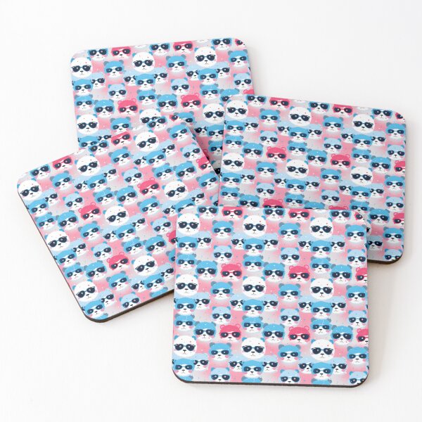 Item preview, Blue and Pink Cute Panda Composite Overlay Pattern #1 designed and sold by ARTficiallyAnon.
