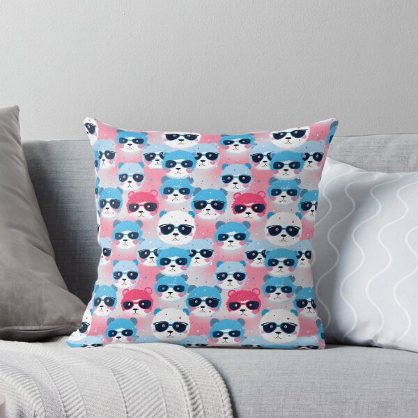 Item preview, Blue and Pink Cute Panda Composite Overlay Pattern #1 designed and sold by ARTficiallyAnon.