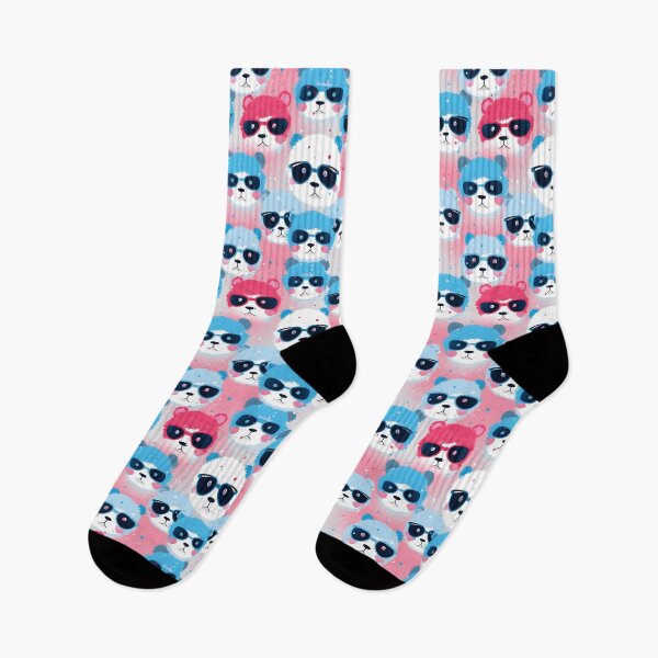 Item preview, Blue and Pink Cute Panda Composite Overlay Pattern #1 designed and sold by ARTficiallyAnon.